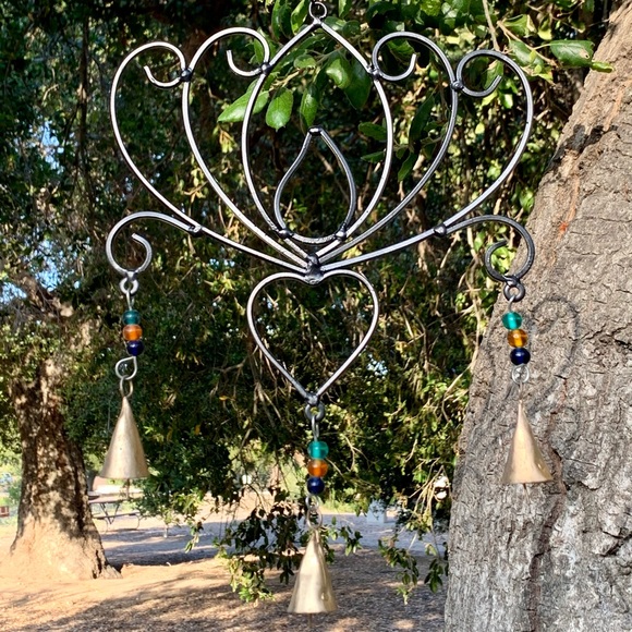 Lotus Heart Glass Beads Wind Chime Mobile - Picture 6 of 9